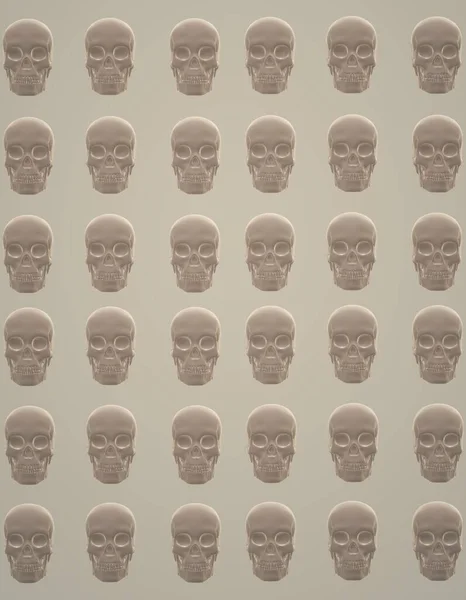 Skull Skeleton Skulls Rendering Isolated Gray Background — Zdjęcie stockowe