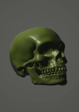 Siyah ve beyaz arkaplanı olan kafatası