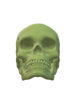 3d render of a skull with a skeleton head