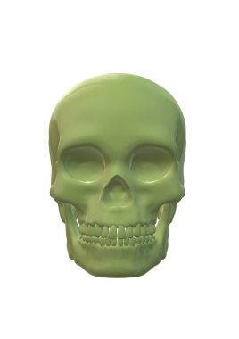 3d render of a skull with a skeleton head