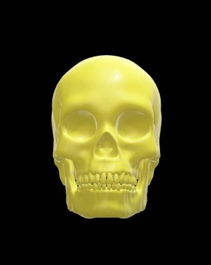 Siyah ve beyaz arkaplanı olan kafatası