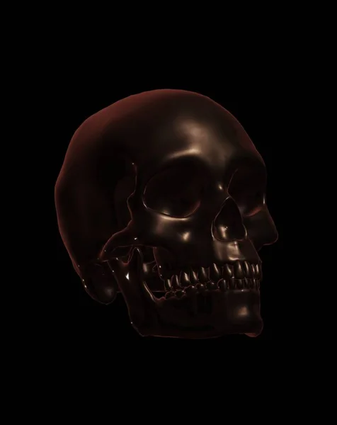 Siyah ve beyaz arkaplanı olan kafatası