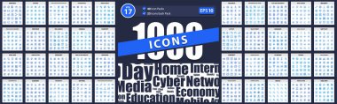 Web ve SEO 1000 Icon Pack araçları, inşaat ve inşaat, yiyecek ve içecek, e-posta, üniversite