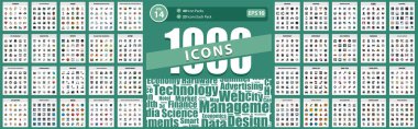 1000 Yaratıcı Simge Multimedya, düzen, İslam ve ramazan, ABD, Vector Business Illustration Illustration