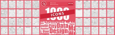 1000 Satır Simgesi ağı ve bulut bilgisayarı, Kanada, dünya, iç, binalar Vector Business Illustration Illustration