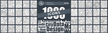 1000 Simge Paketi seo & web, şehir binası, seo web ve reklam medyası, bilim ve teknoloji, medya teknolojisi
