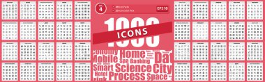 1000 Yaratıcı Simge Gebelik, yatırım, Paskalya, akıllı ev, uzay keşfi ve Vector Business Illustration Illustration
