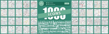 1000 Doldurulmuş Satır Simgesi başarısı, iş ve yatırım, kripto para birimi, Corona virüsü süper kahramanı, veri analizi Vector Business Illustration Illustration