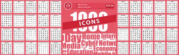 1000 Büyük Simge Güzel Sanatlar, Dünya, el hareketleri, bulut teknolojisi, kullanıcı deneyimi Vector Business Illustration