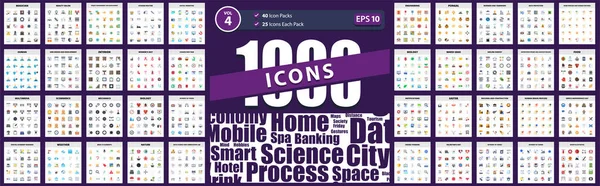 1000 Big Icon Pack mekaniği, multimedya, hijyen rutini, Çin yeni yılı, iç mekan