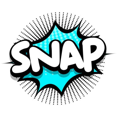 snap Comic book Speech explosion bubble vector art illustration for comic lovers