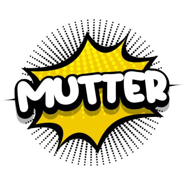 mutter Comic book Speech explosion bubble vector art illustration for comic lovers