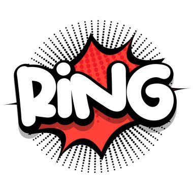 ring Comic book Speech explosion bubble vector art illustration for comic lovers