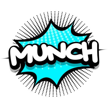 munch Comic book Speech explosion bubble vector art illustration for comic lovers