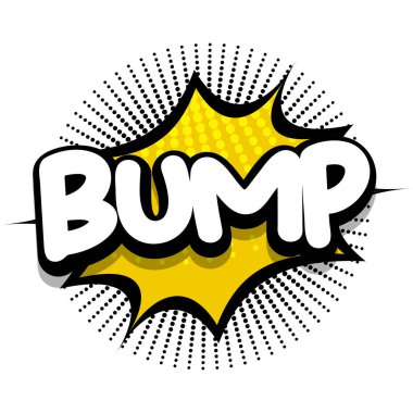 bump Comic book Speech explosion bubble vector art illustration for comic lovers