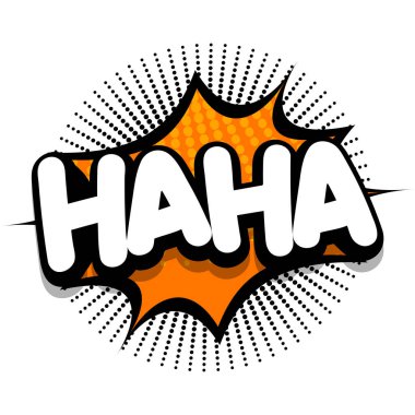 haha Comic book Speech explosion bubble vector art illustration for comic lovers
