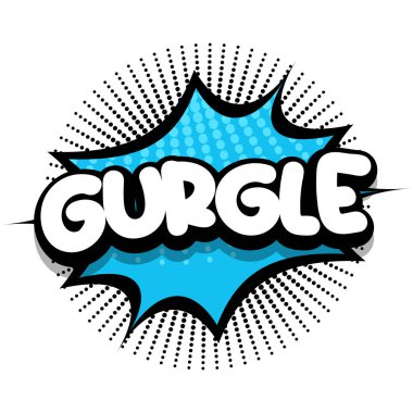 gurgle Comic book Speech explosion bubble vector art illustration for comic lovers
