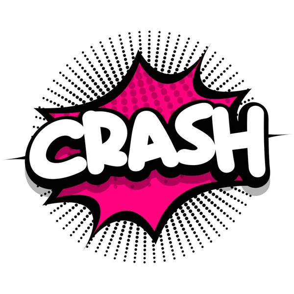 Crash Comic Book Speech Explosion Bubble Vector Art Illustration Comic — Vector de stock
