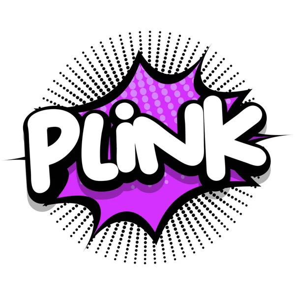 plink Comic book Speech explosion bubble vector art illustration for comic lovers
