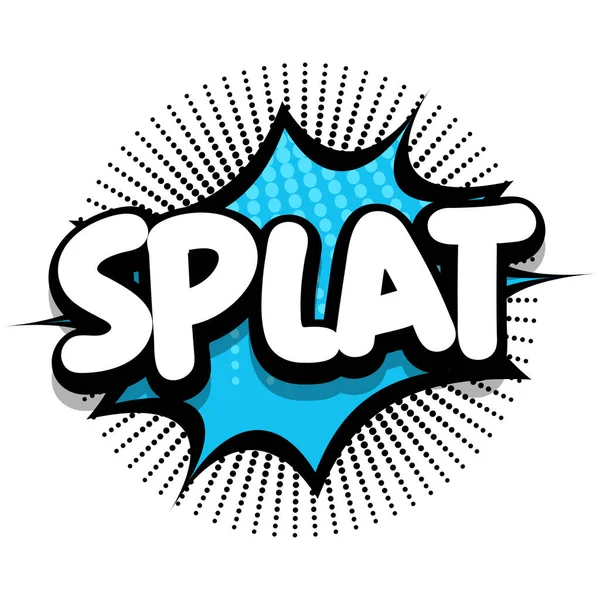 Splat Comic Book Speech Explosion Bubble Vector Art Illustration Comic — Vetor de Stock