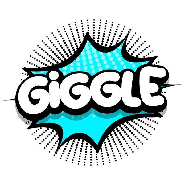 giggle Comic book Speech explosion bubble vector art illustration for comic lovers