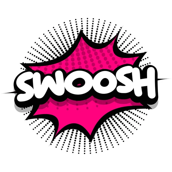 Swoosh Comic Book Speech Explosion Bubble Vector Art Illustration Comic — Wektor stockowy