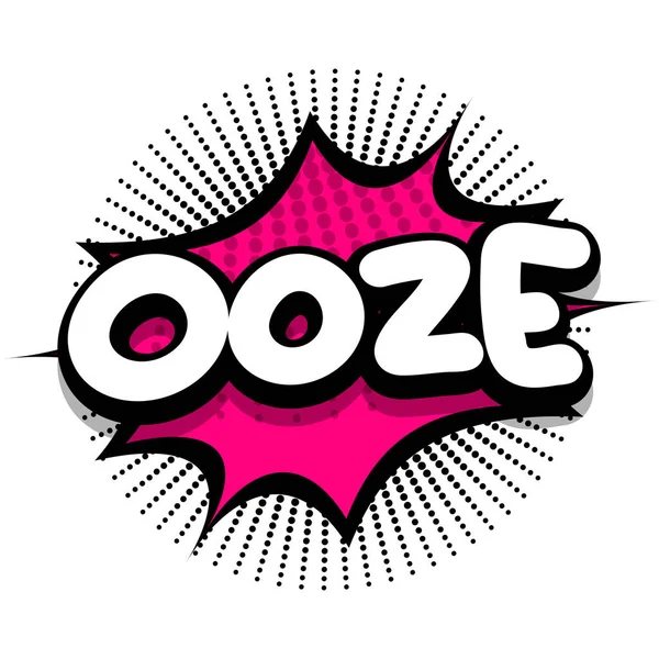 Ooze Comic Book Speech Explosion Bubble Vector Art Illustration Comic — Stock Vector