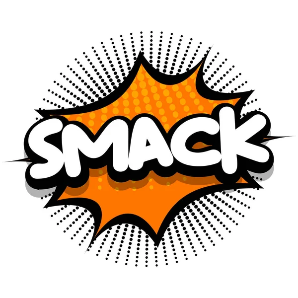 Smack Comic Book Speech Explosion Bubble Vector Art Illustration Comic — Stok Vektör