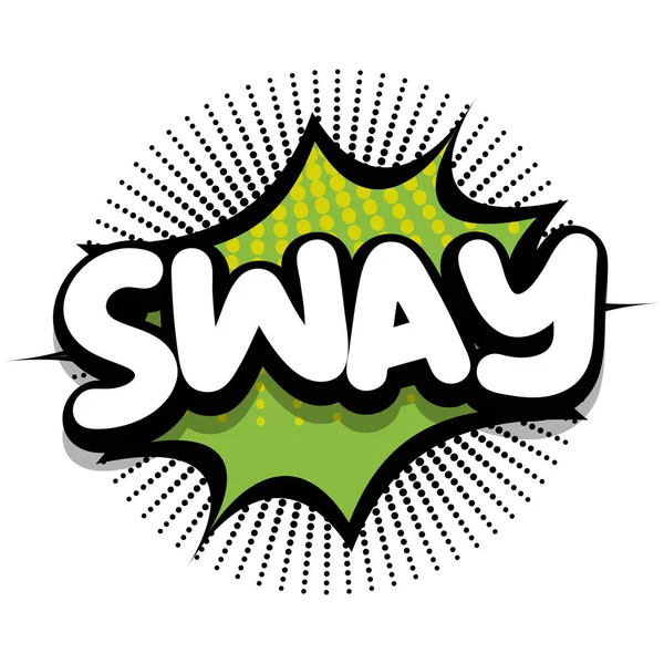 Sway Comic Book Speech Explosion Bubble Vector Art Illustration Comic — Vettoriale Stock