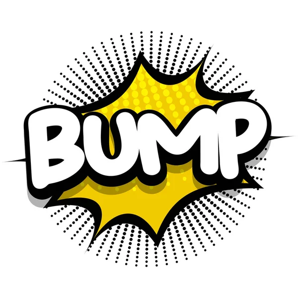 Bump Comic Book Speech Explosion Bubble Vector Art Illustration Comic — Vetor de Stock