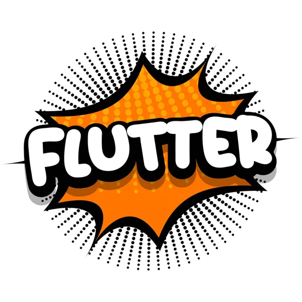 flutter Comic book Speech explosion bubble vector art illustration for comic lovers
