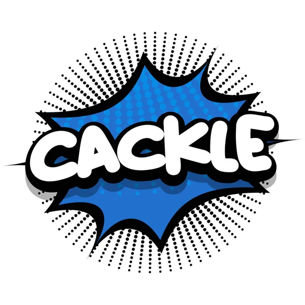 Cackle Comic Book Speech Explosion Bubble Vector Art Illustration Comic — Vetor de Stock