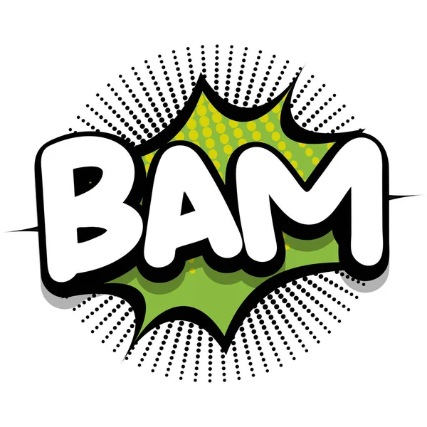 Bam Comic Book Speech Explosion Bubble Vector Art Illustration Comic — Wektor stockowy