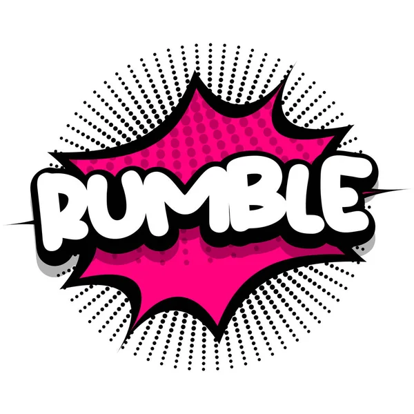 Rumble Comic Book Speech Explosion Bubble Vector Art Illustration Comic — Stock Vector