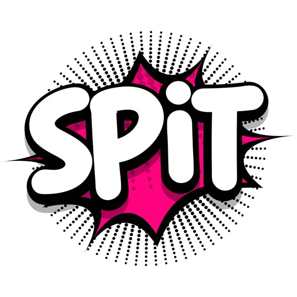 Spit Comic Book Speech Explosion Bubble Vector Art Illustration Comic — Image vectorielle