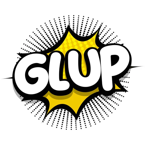 glup Comic book Speech explosion bubble vector art illustration for comic lovers