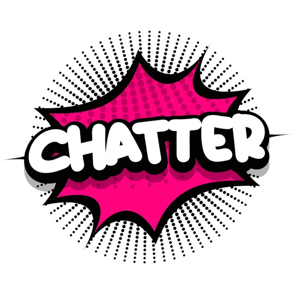 Chatter Comic Book Speech Explosion Bubble Vector Art Illustration Comic — ストックベクタ