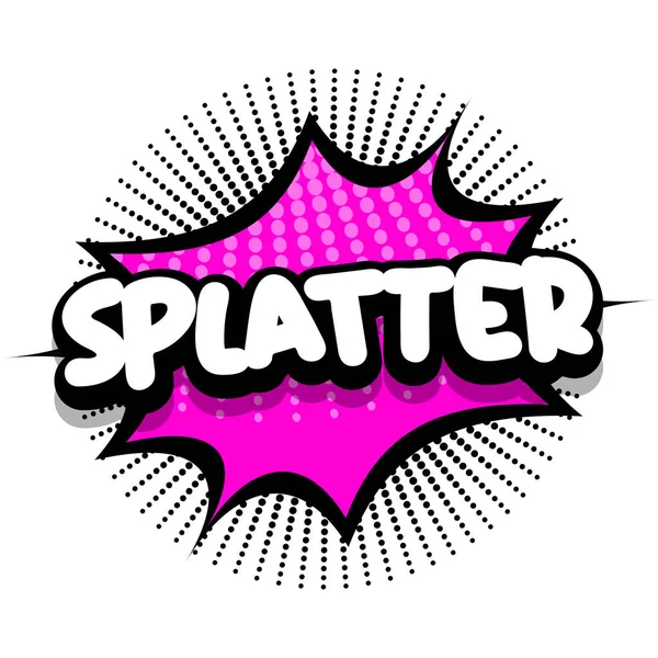 Splatter Comic Book Speech Explosion Bubble Vector Art Illustration Comic — Stock Vector