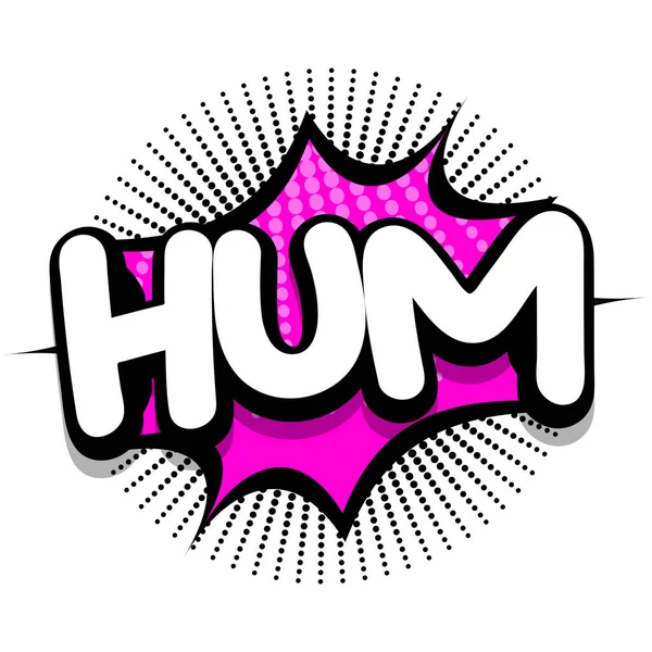 Hum Comic Book Speech Explosion Bubble Vector Art Illustration Comic — Vetor de Stock