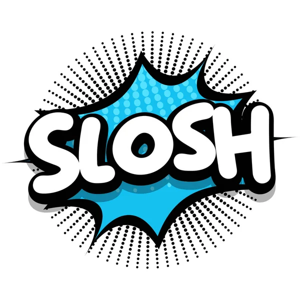 Slosh Comic Book Speech Explosion Bubble Vector Art Illustration Comic — Image vectorielle