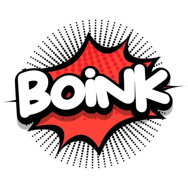 Boink Comic Book Speech Explosion Bubble Vector Art Illustration Comic — Stok Vektör