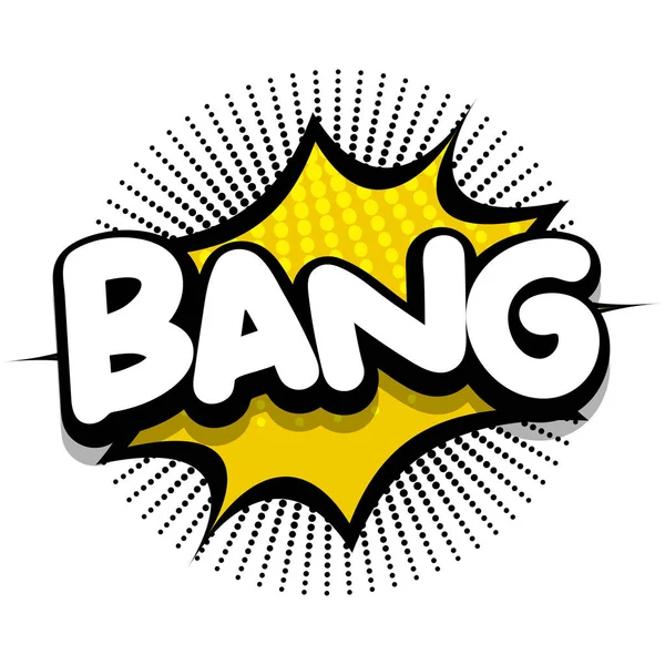 Bang Comic Book Speech Explosion Bubble Vector Art Illustration Comic — Wektor stockowy