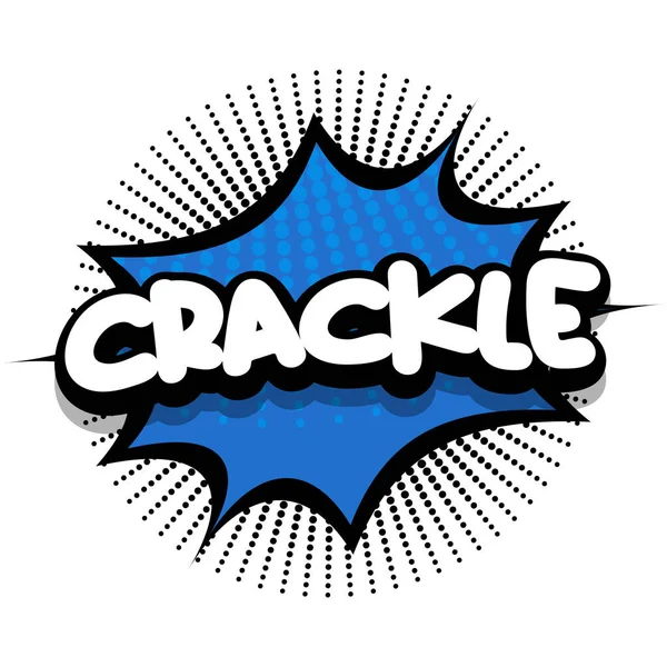 Crackle Comic Book Speech Explosion Bubble Vector Art Illustration Comic — Stok Vektör