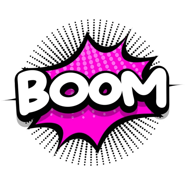 boom Comic book Speech explosion bubble vector art illustration for comic lovers