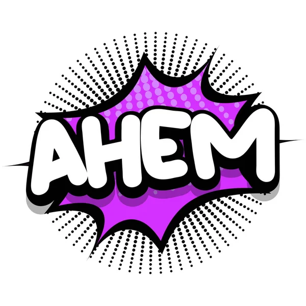 ahem Comic book Speech explosion bubble vector art illustration for comic lovers