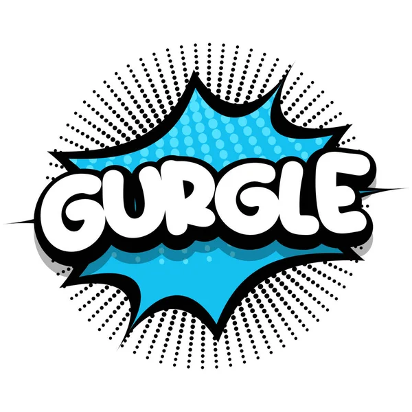 Gurgle Comic Book Speech Explosion Bubble Vector Art Illustration Comic — Vetor de Stock
