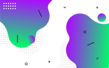 Sıvı soyut pankart tasarımı. Akışkan Vektör biçimli arkaplan. Sosyal medya ve web siteleri için modern Grafik Şablonu Modeli. Vektör illüstrasyonu