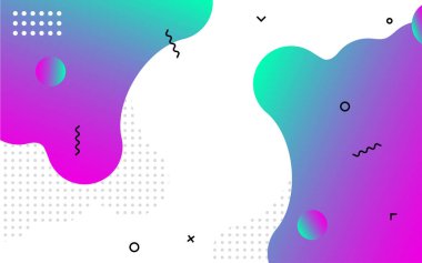 Sıvı soyut pankart tasarımı. Akışkan Vektör biçimli arkaplan. Sosyal medya ve web siteleri için modern Grafik Şablonu Modeli. Vektör illüstrasyonu