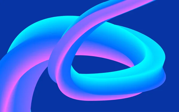 Moderno Cartel Flujo Colorido Onda Forma Líquida Fondo Color Azul — Vector de stock