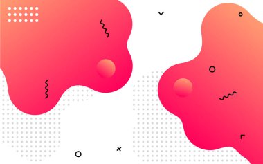 Sıvı soyut pankart tasarımı. Akışkan Vektör biçimli arkaplan. Sosyal medya ve web siteleri için modern Grafik Şablonu Modeli. Vektör illüstrasyonu